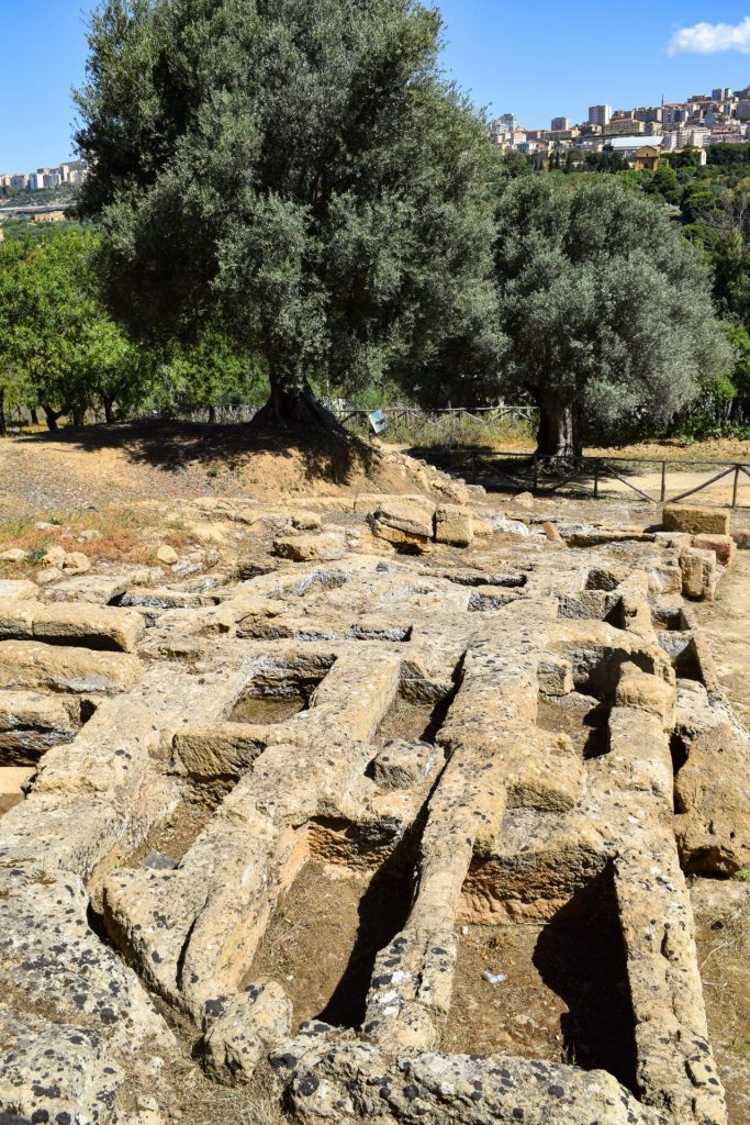 Catacombs set into the ground at Valley of the Temples