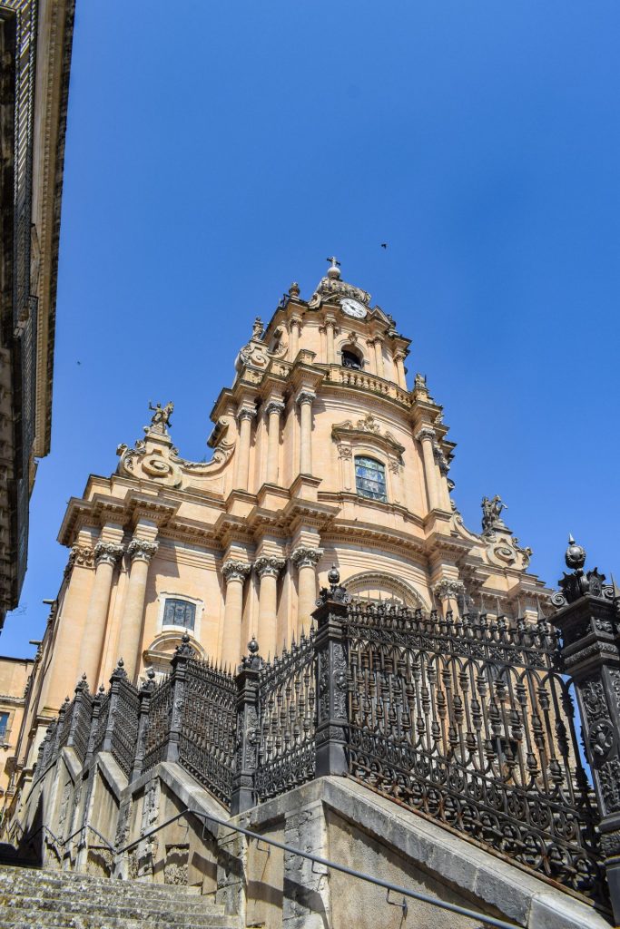 Outside of Duomo di San Giorgio in Ragusa.