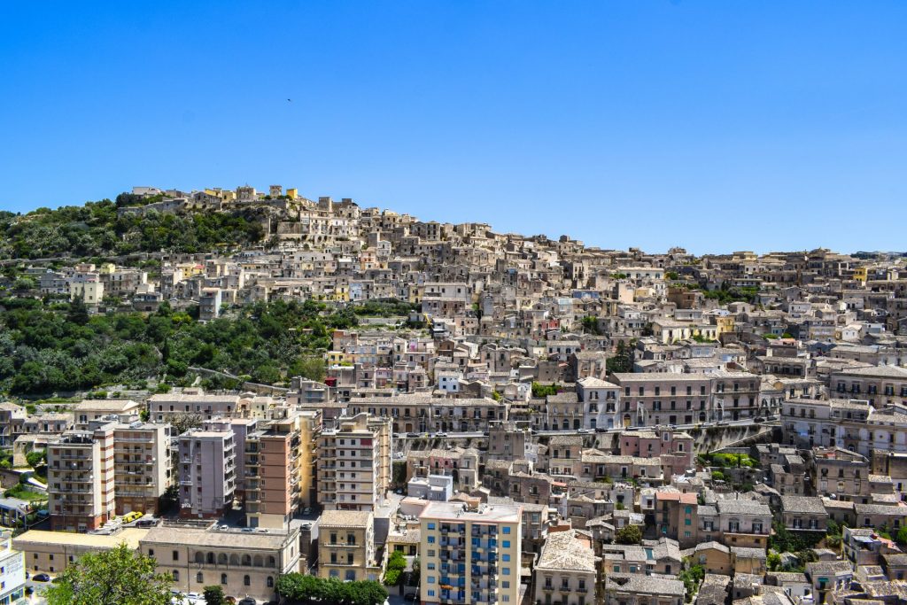View of Modica town.