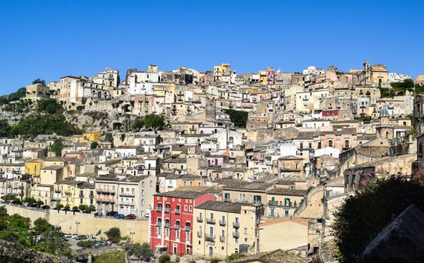 View of Ragusa town from Ragusa Ibla.