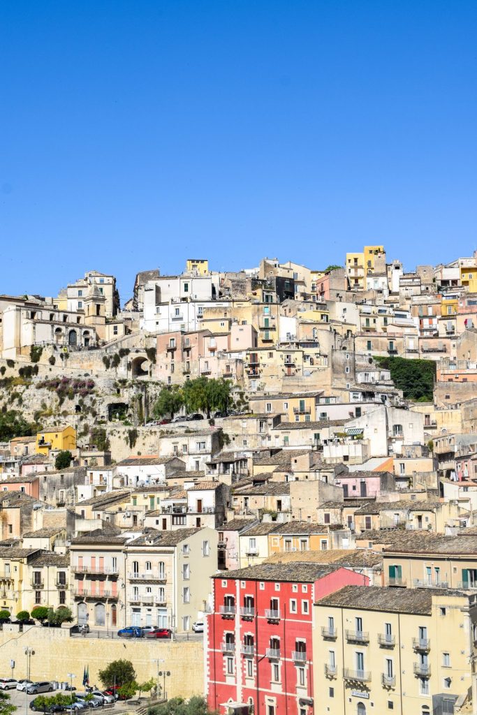 View of Ragusa town from Ragusa Ibla.