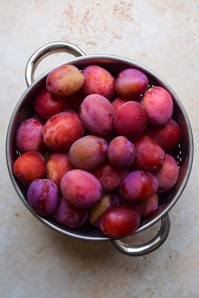 Colander of Victoria Plums