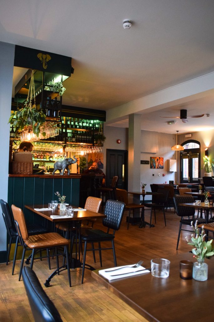 Picture of the dining room at The Lazy Elephant in Sandwich.