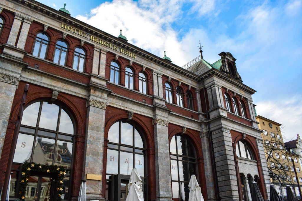 Outside of the Bergen Børs Hotel